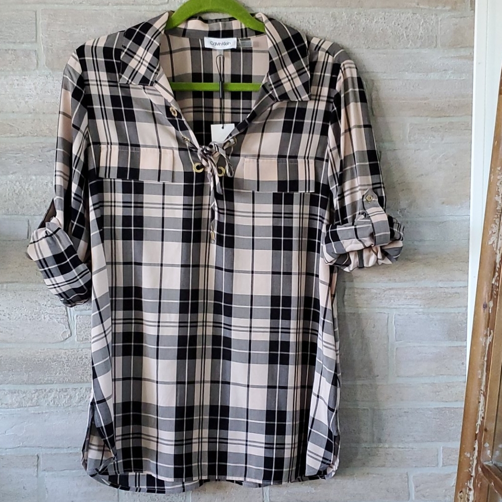 Calvin Klein Flannel Blouse